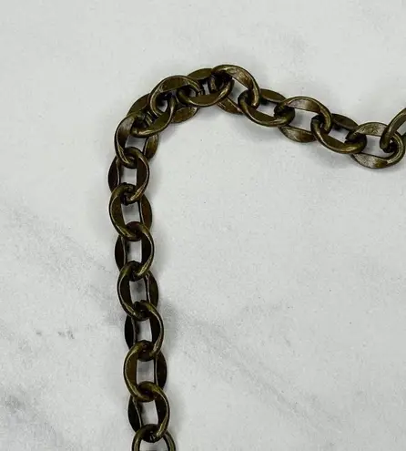 Y2K Chunky Blue Studded Flower Gold Chain Belt β¨