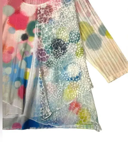 Ali Miles Burnout Printed 3/4 Sleeve Hi