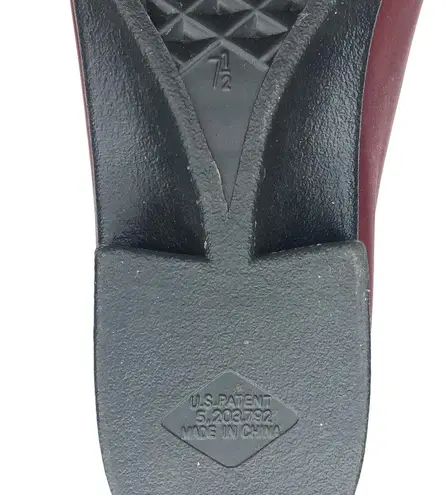 Aerosoles Red Wine Square Deal Soft Leather Loafers - Size 7.5 - Women