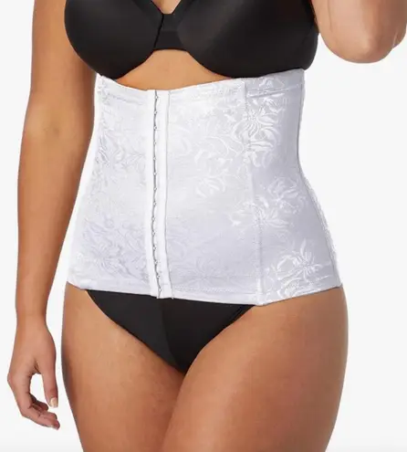 Flexees by Maidenform White Waist Corset Body Shaping Hook & Eye Closure Large