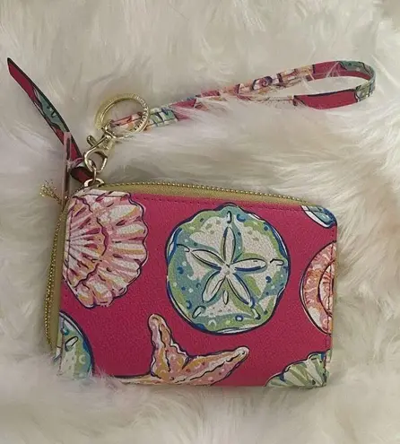 Simply Southern  Wallet Hammock Pink Seashells Starfish Zip Around Wristlet NWT