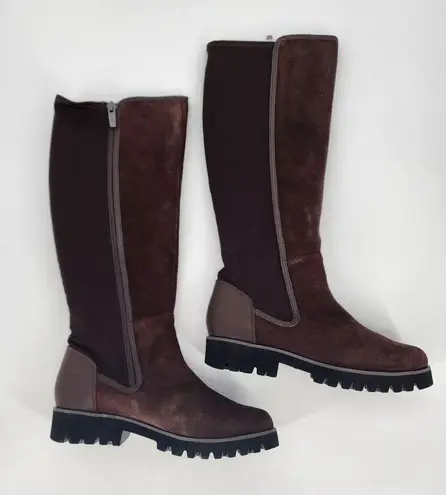 Donald Pliner Erwincs Leather Knee High Brown Boots Size 5.5