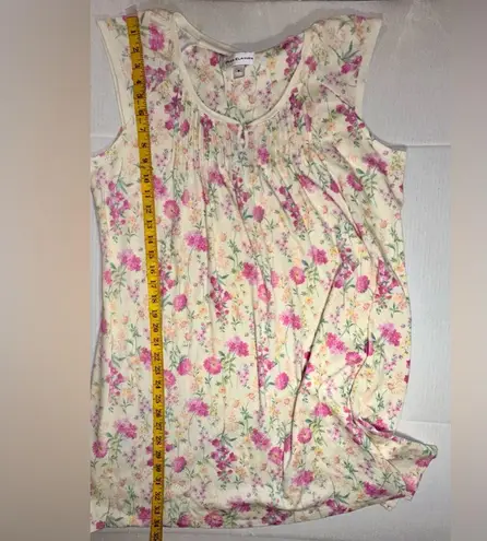 Miss Elaine Nightgown Women’s Medium Light Yellow / Pink Wildflowers Soft Floral