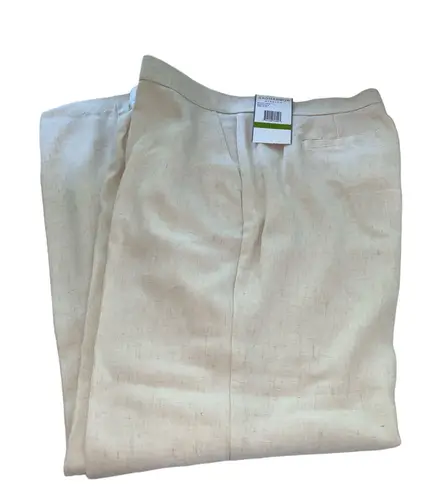 Sag Harbor pants petite stretch hidden button/zip closure pockets Sz 14 Pet NWT