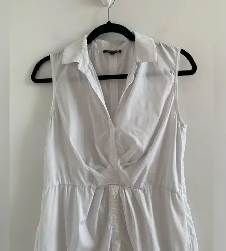 Lafayette 148 New York White Collared Blouse Size 4 (FLAW)