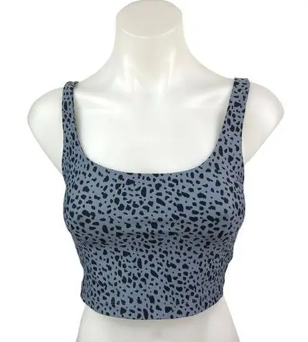 Bandier All Access Tempo Blue Cheeta Leopard Animal Print Sports Bra Crop Top XS
