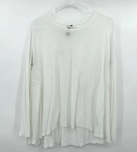 Sweaty Betty  size small oversized white long sleeve top 100% viscose from bamboo