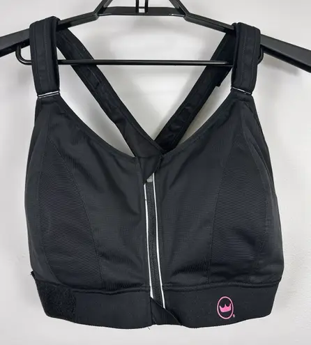 Shefit Ultimate Sports Bra 5Luxe Black Front Zipper 110002 High Impact Adjust Size undefined