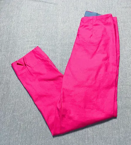 Frances Valentine Lucy Stretch Cotton Straight Crop Pants Size 0 Pink