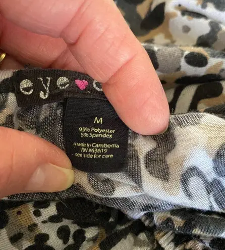 Eye Candy women's medium leopard print sleeveless stretchy maxi dress