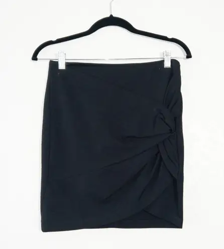 Robert Rodriguez Black Twist Front Mini Skirt Size 4