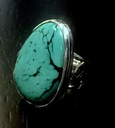 Silpada Tumbled Turquoise Sterling Silver 925 Ring Sz 7