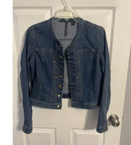 Skye’s the limit Collarless Jean Jacket Size M Blue Size M