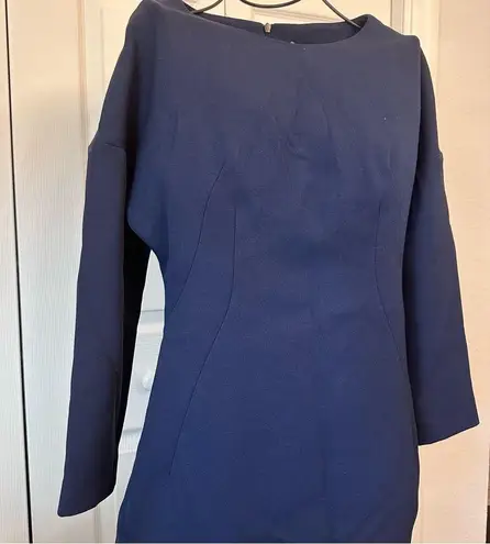 l*space Italian  Style Concept Structured Navy Blue Cocktail Dress Size 40 Italian