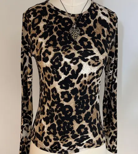 Gaze Leopard Print Top NWOT