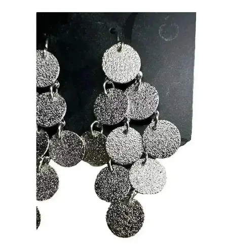 New York And Company New York & Co Silver Round Coin Dangle Earrings