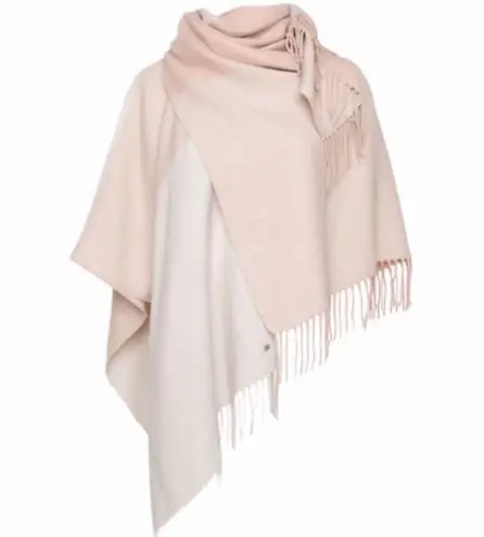 SOIA & KYO Pale Pink Cream Woven Scarfigan Scarf Cardigan Wrap w/Fringe Detail
