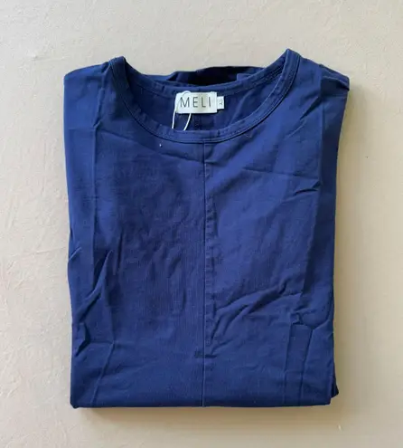 Boxy 3/4 Sleeve Tee Blue Size XS