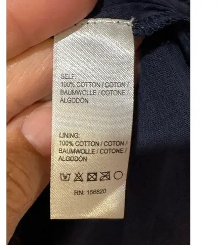 Allison New York Flora Mini Dress Navy Floral Sz 4 NWT Smocked Back Long Sleeves Blue