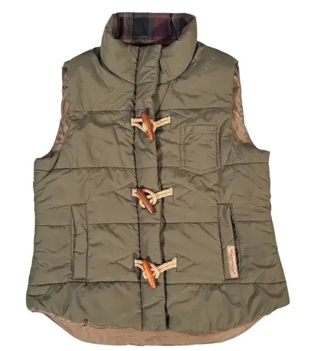 Legendary White Tails Women's Quilted Toggle Vest Green Size M Casual