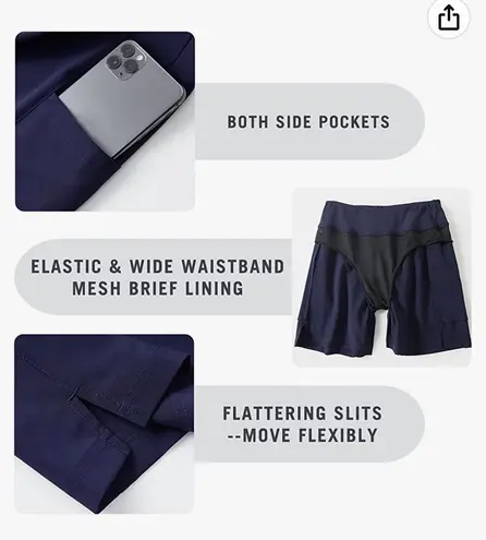 Baleaf Women's 5" Quick Dry High Waisted Swim Board Shorts UPF 50+ Swimsuit Bottom Trunks with Liner