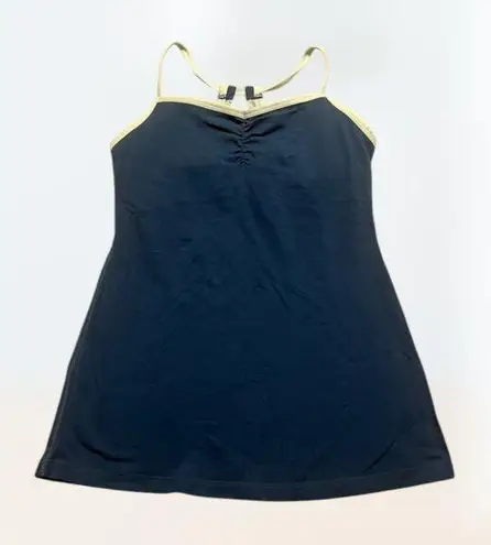 Rare Lucy Activewear Workout Racerback Built in Bra Navy/Blue Tank Top Sz M Blue Size M