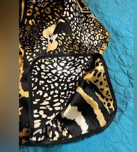 Vintage Silk Blazer with Leopard/Tiger Stripes Medium Black