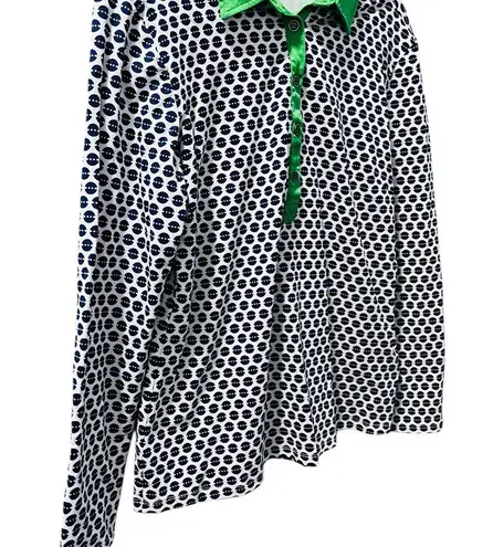 J. McLaughlin Long Sleeve Geometric Long Sleeve Collared Shirt Size Large Casual