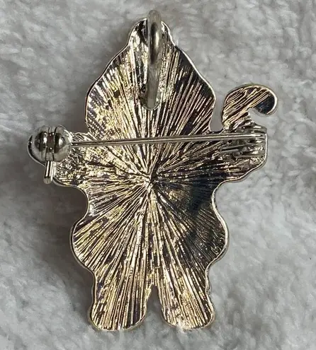 Santa Clause Candy Cane Christmas Holiday Pin Brooch Pendant Enameled Metal