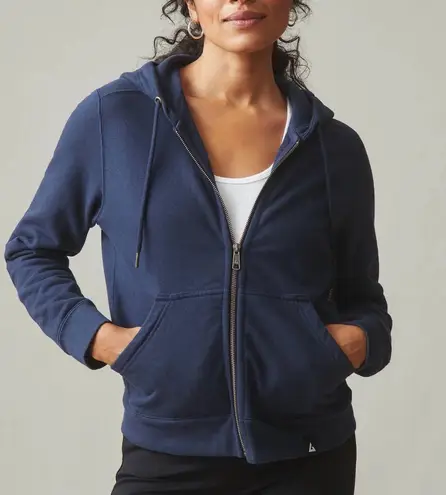 American Giant Women's Relaxed Classic Full Zip Size XXL Made In USA Blue