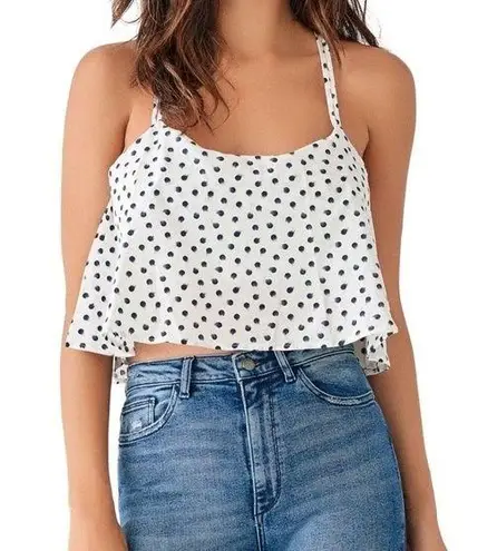 DL1961 37. Women's Pearl St Polka Dot Tank Top Blouse L
