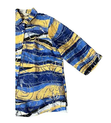 Allison Daley Women’s Blouse 22W | Abstract Print 3/4 Sleeve Button-Down