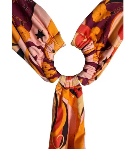 Beach Riot Kirsten 70s Geo Print Cut Out O-Ring One Piece Swimsuit Size Small