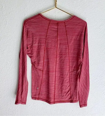 Lululemon  Set To Sweat Long Sleeve Heathered Ruby Red