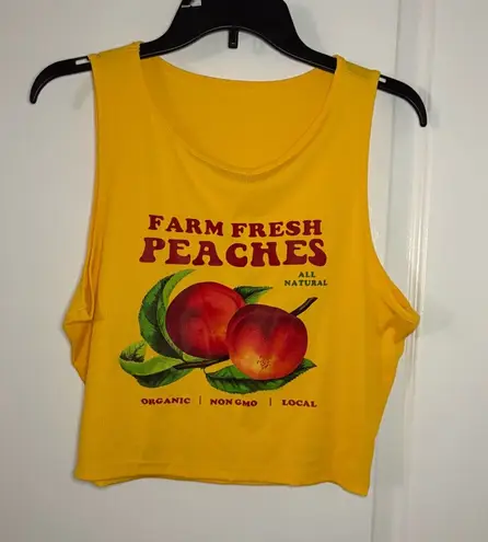 Yellow Crop Tank Top 047 Size XL