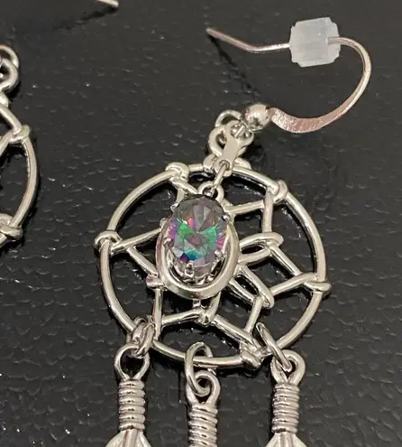 Mystic WHEELER Fashion Zirconia Dreamcatcher Dangling Earrings