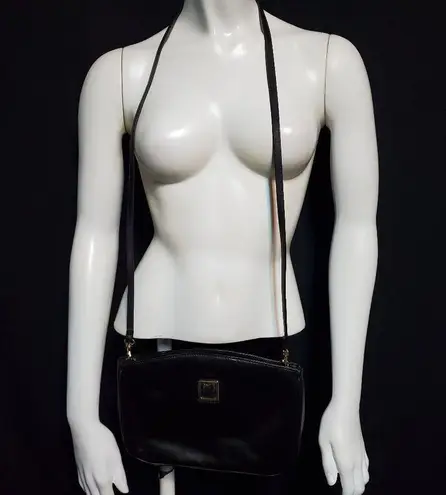 Anne Klein  Oroton Black Genuine Leather Crossbody