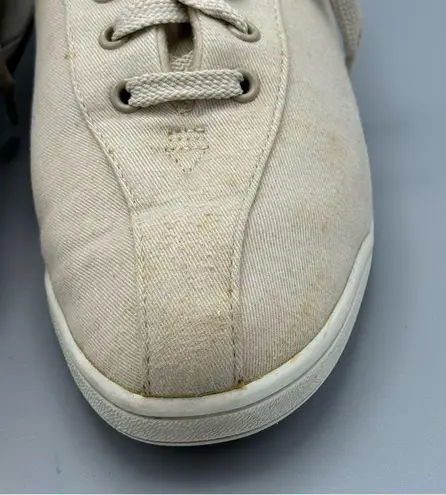 Easy Spirit Womens Natural Canvas Shoes Sneakers Size 8.5 D Lace Up