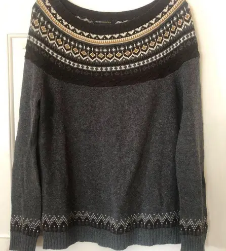 BCBG Maxazria  Boho Ski Sweater Gray XS 🌸HP