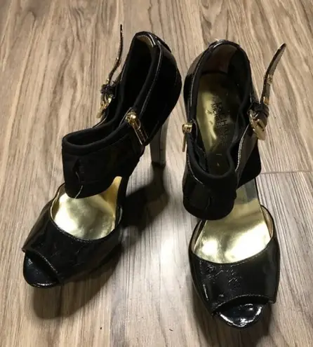 Michael Michael Kors platform ankle strap Heels Gold Size 8.5