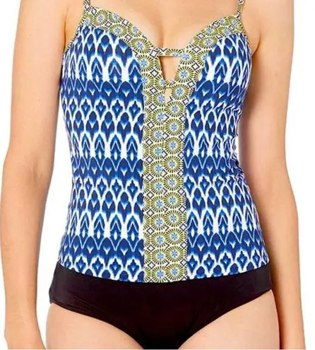 Bleu Rod Beattie  Blue and Yellow Tankini Top