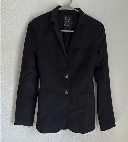 Talula Black Blazer with Notched Lapels and Structured Shoulders