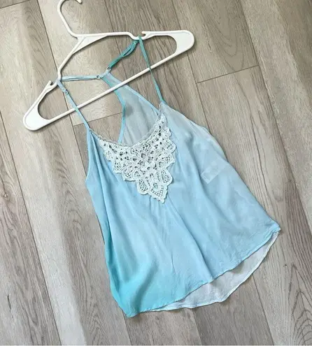 In Bloom Tank Top lace ombre crop womens Blue (small) lingerie sleep lounge