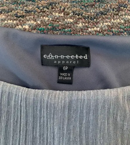 Connected Apparel Petite Silver Shift Dress