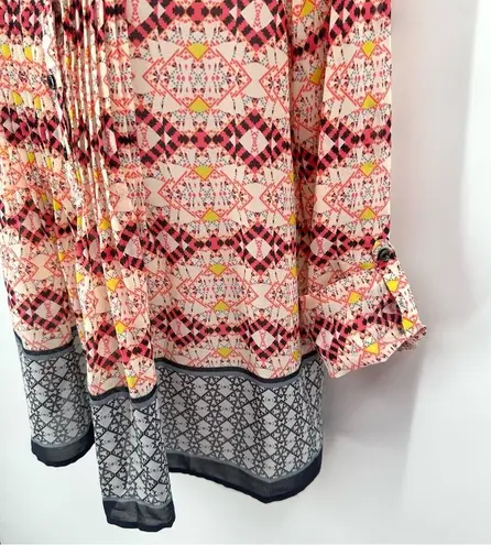 HD in Paris ANTHROPOLOGIE Kaveri Blouse US Size 2 Pintuck Peasant Henley