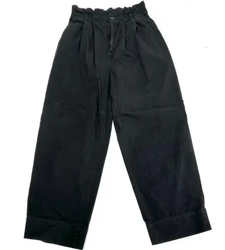 Everlane  Black Paper Bag High Waist Wide Leg Pants M