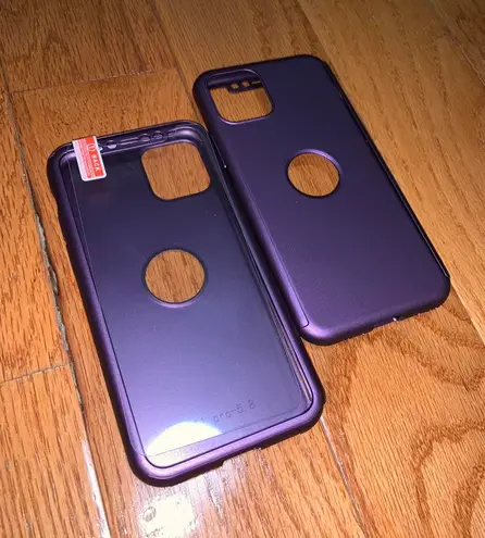 iPhone 11Pro 360 Full Coverage Shockproof Case Violet Multiple