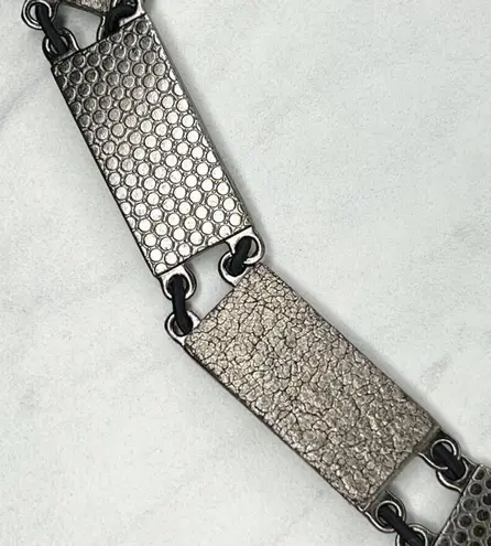 Metal Bar Concho Stretch Belt Gunmetal Boho One Size (OS) ✨