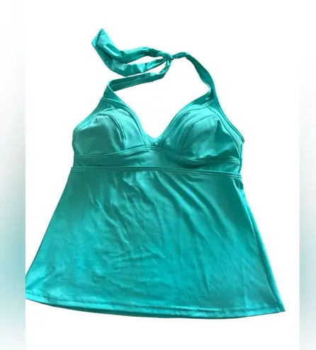 Title Nine Set It and Forget It Halter Tankini Top Size M Removable Pads Swim