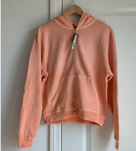 SKIMS French Terry Zip Up Hoodie in Cantaloupe, Size Small